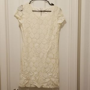 Cream white lace dress